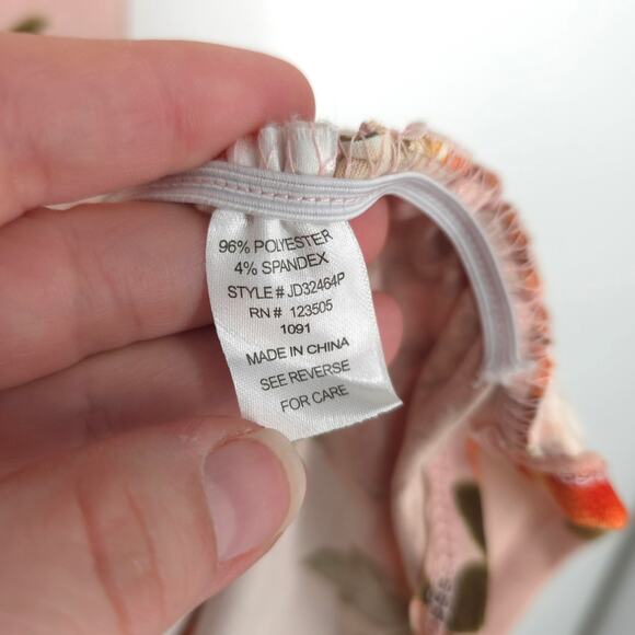 Bump Biddy Floral Off the Shoulder Maternity Dress Size Medium - Picture 11 of 12